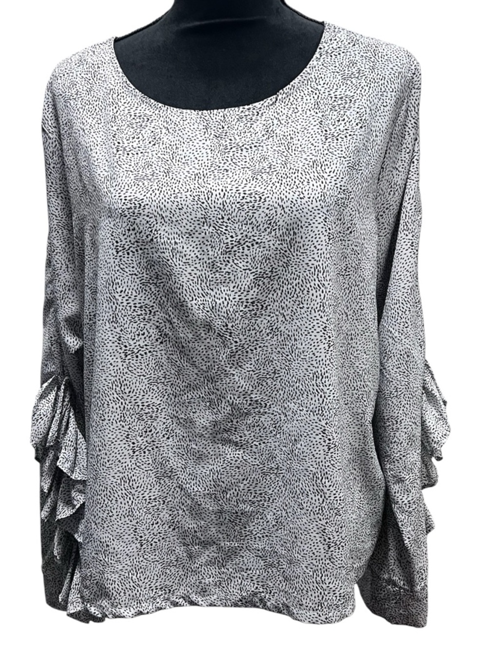 A New Day Women’s Size XXL Long Sleeve Blouse Ruffle Slit Sleeves